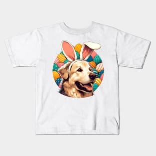 Easter Joy with a Drever in Bunny Ears Kids T-Shirt